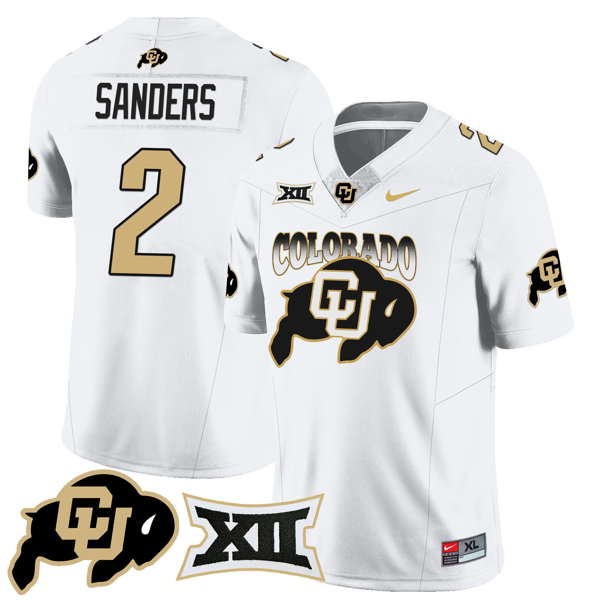 Men’s Colorado Buffaloes 2024 Vapor Limited Jersey N2 – All Stitched