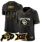 Men’s Colorado Buffaloes 2024 Vapor Limited Gold Jersey N1 – All Stitched