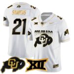 Men’s Colorado Buffaloes 2024 Vapor Limited Gold Jersey N1 – All Stitched