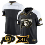 Men’s Colorado Buffaloes 2024 Vapor Limited Gold Jersey N1 – All Stitched