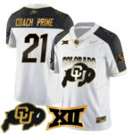 Men’s Colorado Buffaloes 2024 Vapor Limited Gold Jersey N1 – All Stitched