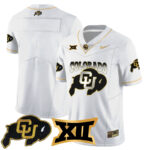 Men’s Colorado Buffaloes 2024 Vapor Limited Gold Jersey N1 – All Stitched