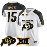 Men’s Colorado Buffaloes 2024 Vapor Limited Gold Jersey N1 – All Stitched