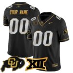 Custom Colorado Buffaloes 2024 Vapor Limited Gold Jersey – All Stitched