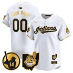 Cleveland Indians Larry Doby Patch Vapor Premier Limited Custom Jersey – All Stitched