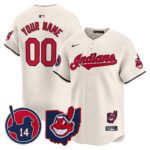 Cleveland Indians Larry Doby Patch Vapor Premier Limited Custom Jersey – All Stitched