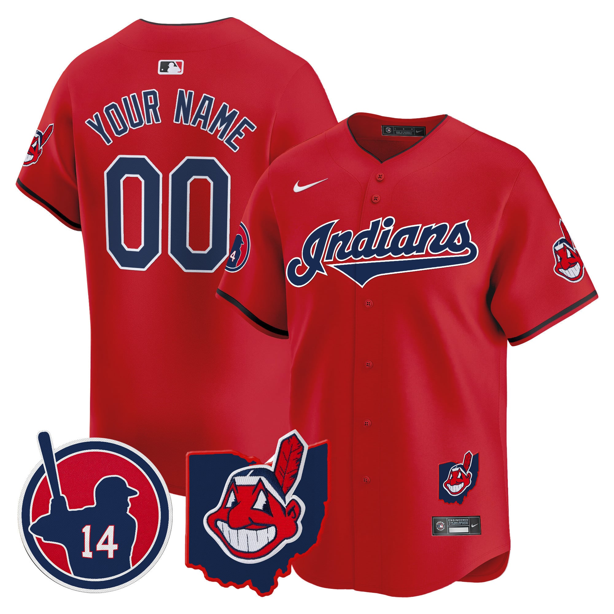 Cleveland Indians Larry Doby Patch Vapor Premier Limited Custom Jersey – All Stitched