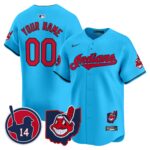 Cleveland Indians Larry Doby Patch Vapor Premier Limited Custom Jersey – All Stitched