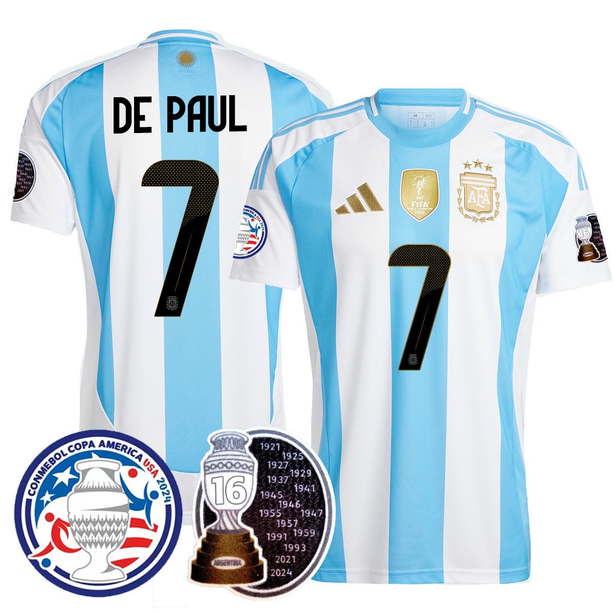Men’s Argentina 2024 Copa America Champion Limited Jersey