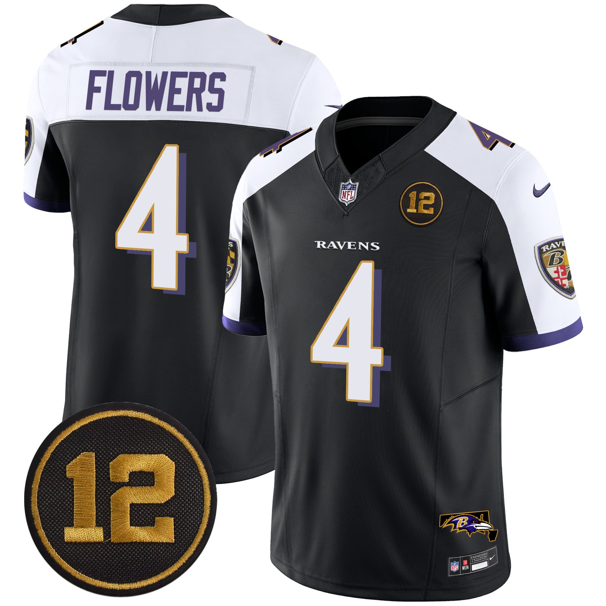 Men’s Ravens Jacoby Jones Patch Vapor Limited Jersey – All Stitched