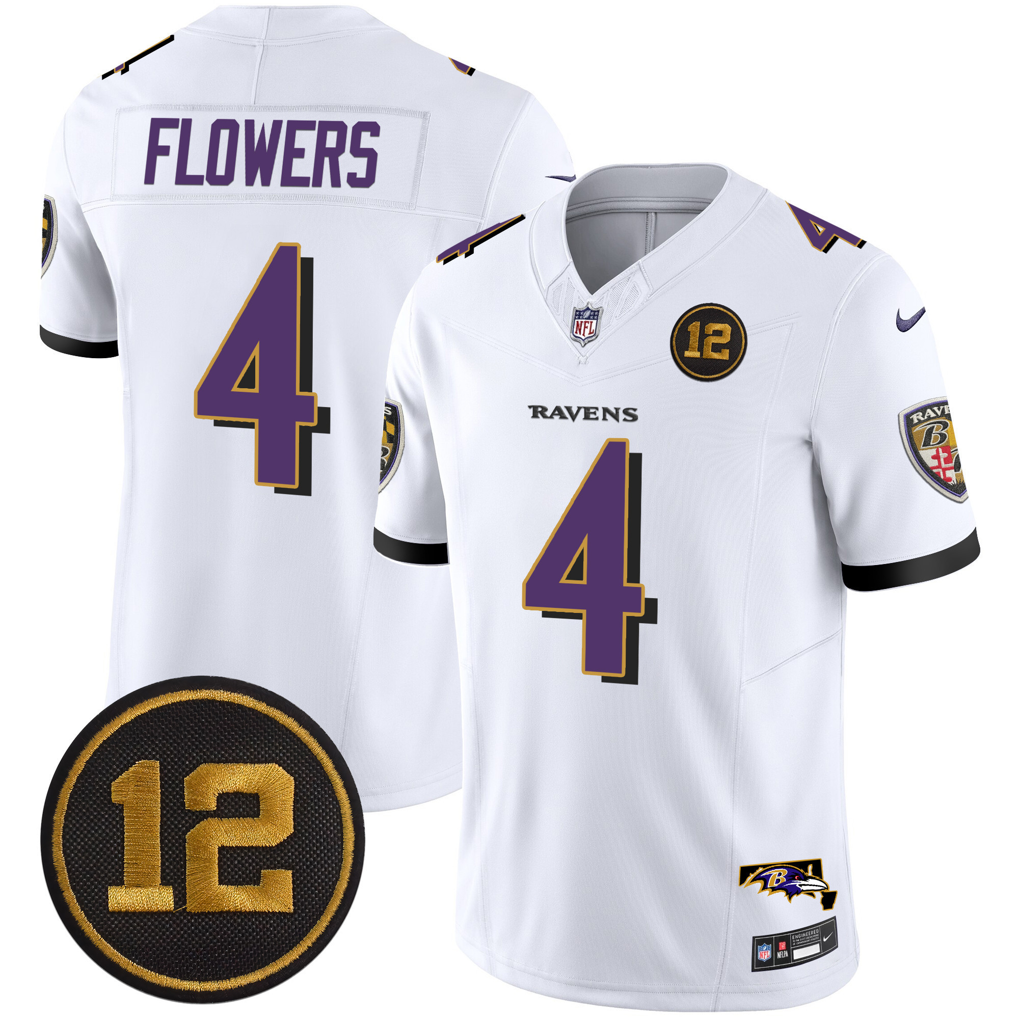 Men’s Ravens Jacoby Jones Patch Vapor Limited Jersey – All Stitched