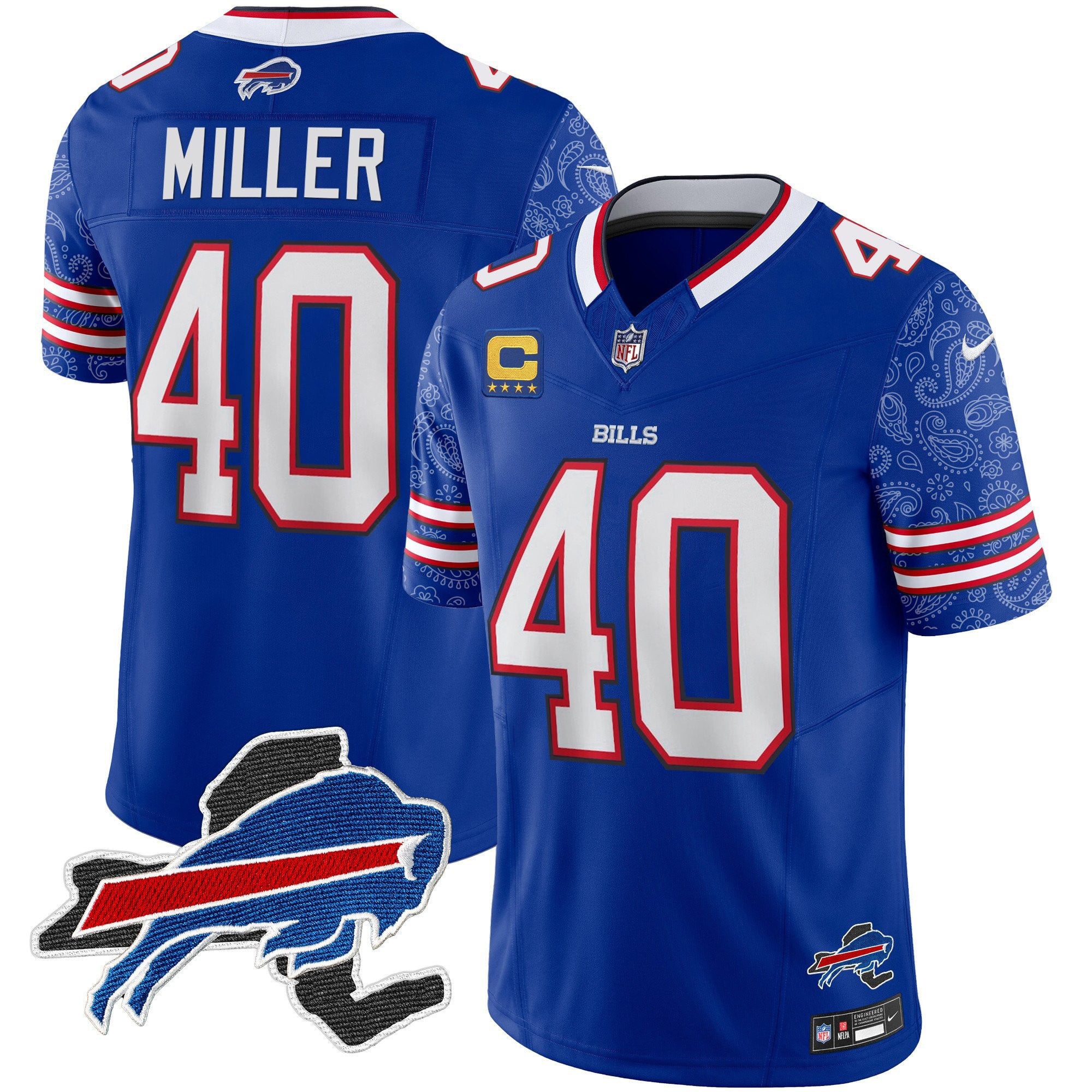 Men’s Bills New York Patch Vapor Limited Jersey V2 – All Stitched