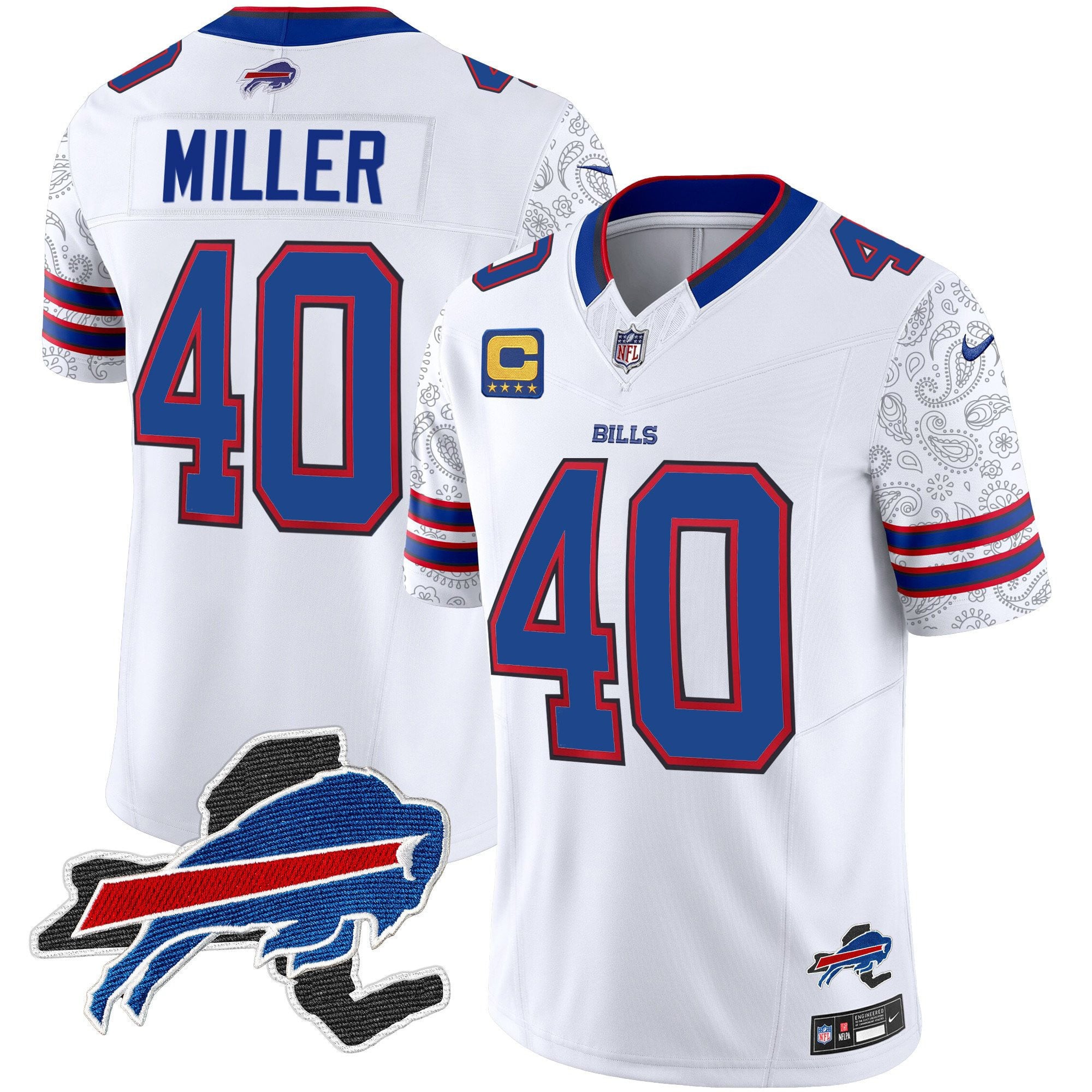 Men’s Bills New York Patch Vapor Limited Jersey V2 – All Stitched
