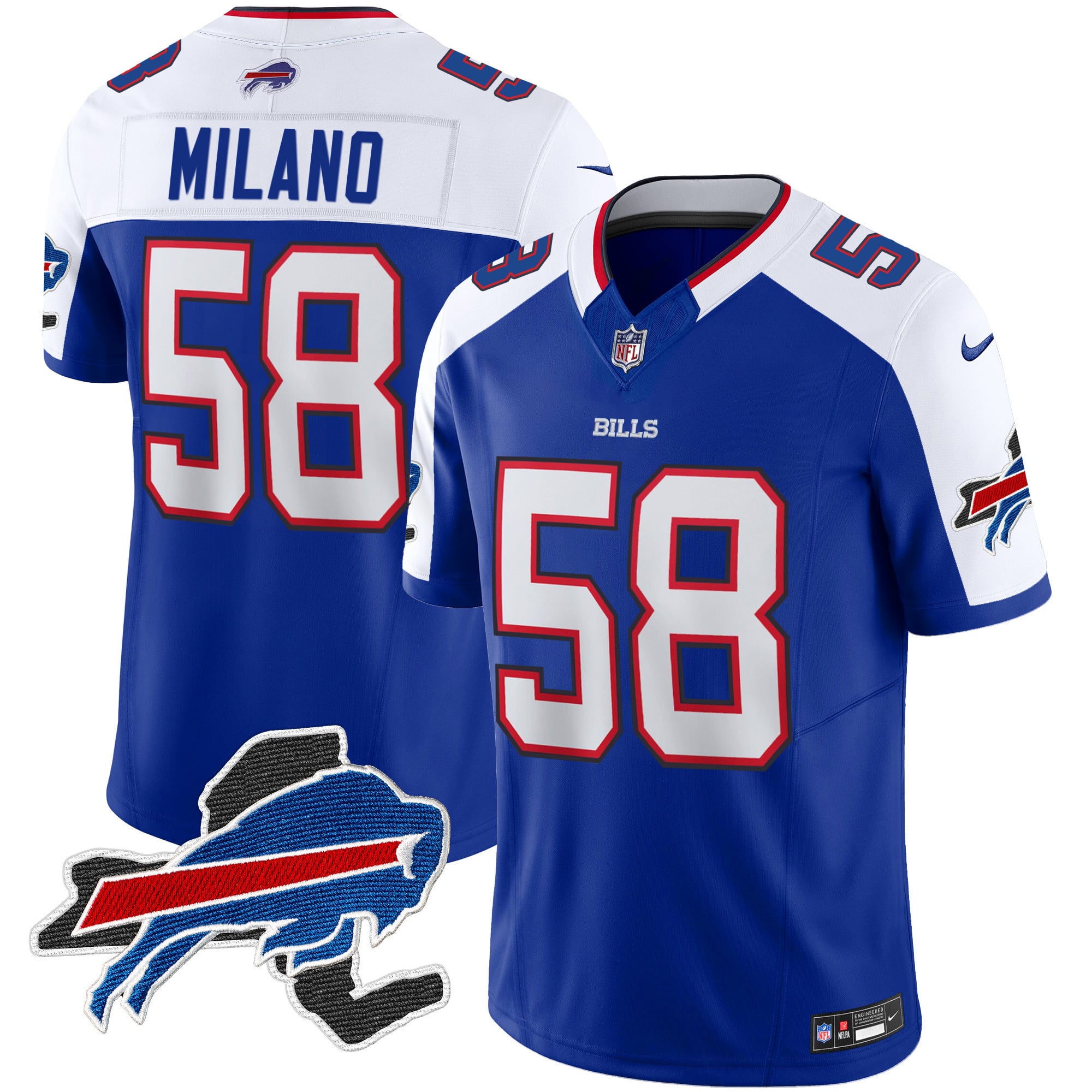 Men’s Bills New York Patch Vapor Limited Jersey V2 – All Stitched
