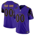 Ravens Baltimore Flag Vapor Limited Custom Jersey – All Stitched