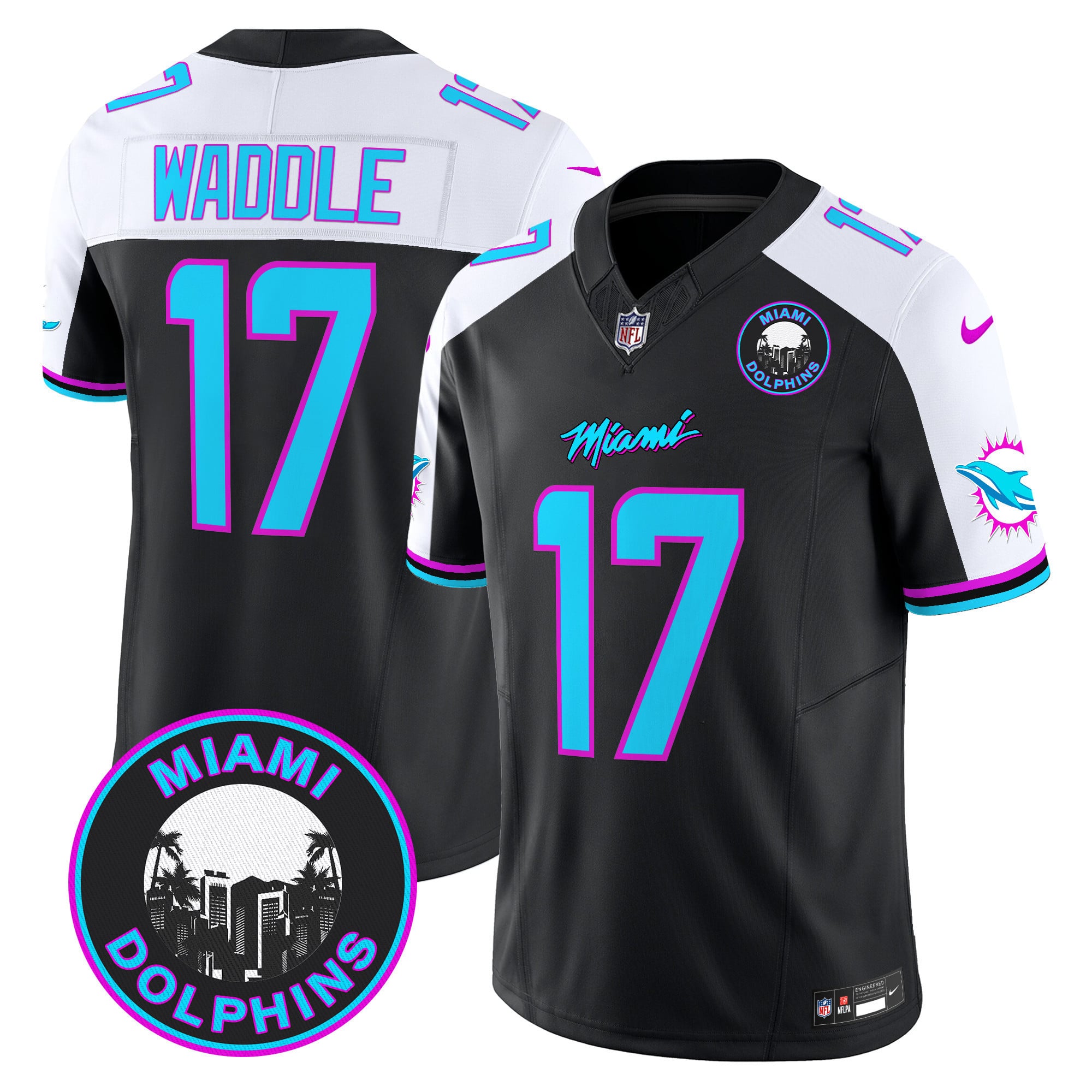 Men’s Dolphins Miami Vice Vapor Limited Jersey V3 – All Stitched
