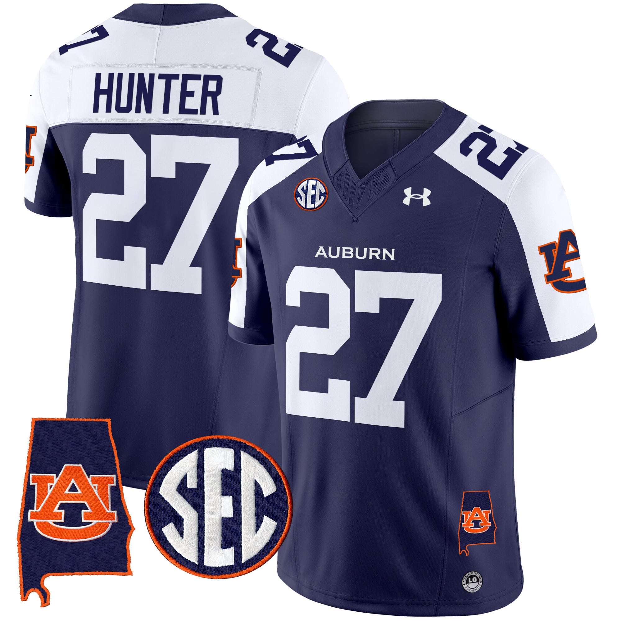 Men’s Auburn Tigers 2024 Alabama Patch Vapor Limited Jersey – All Stitched
