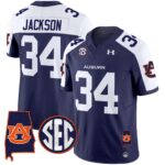 Men’s Auburn Tigers 2024 Alabama Patch Vapor Limited Jersey – All Stitched