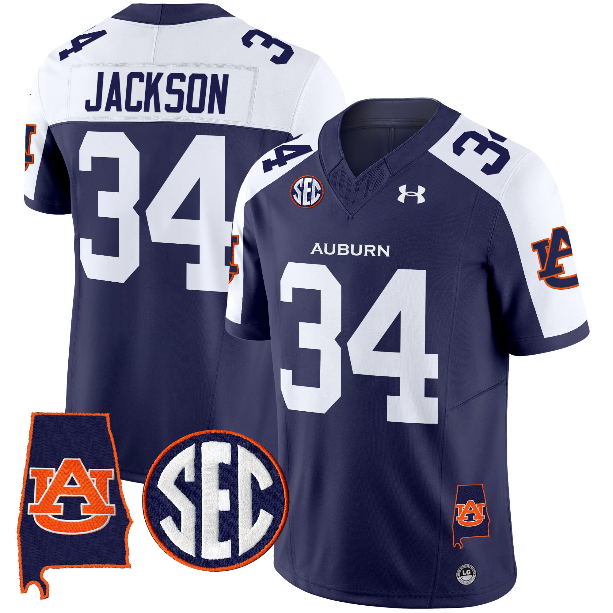 Men’s Auburn Tigers 2024 Alabama Patch Vapor Limited Jersey – All Stitched
