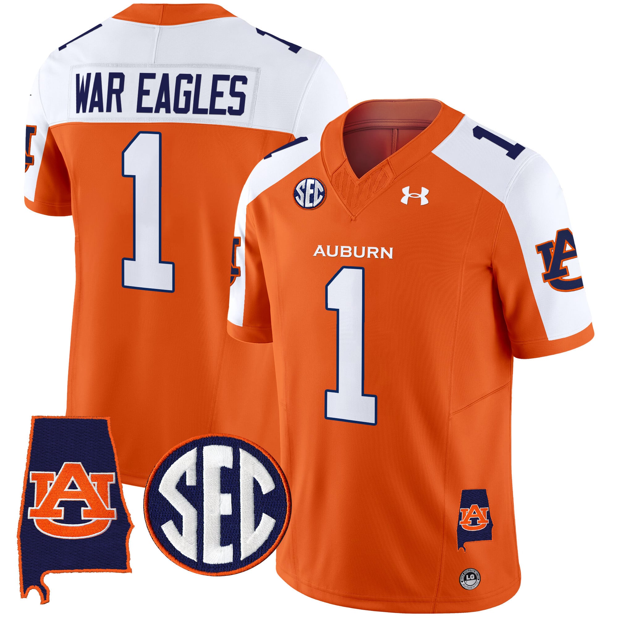 Men’s Auburn Tigers 2024 Alabama Patch Vapor Limited Jersey – All Stitched