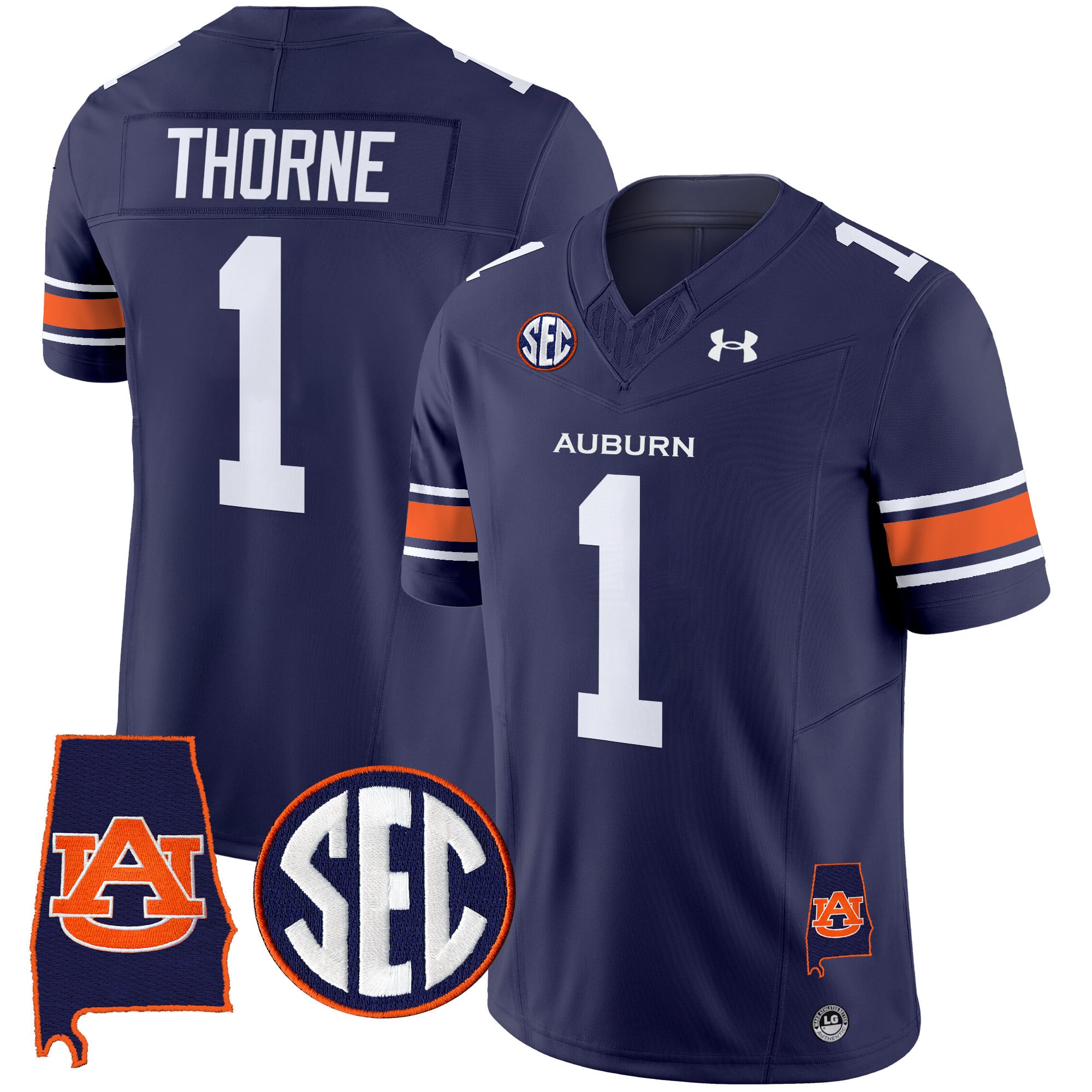 Men’s Auburn Tigers 2024 Alabama Patch Vapor Limited Jersey – All Stitched