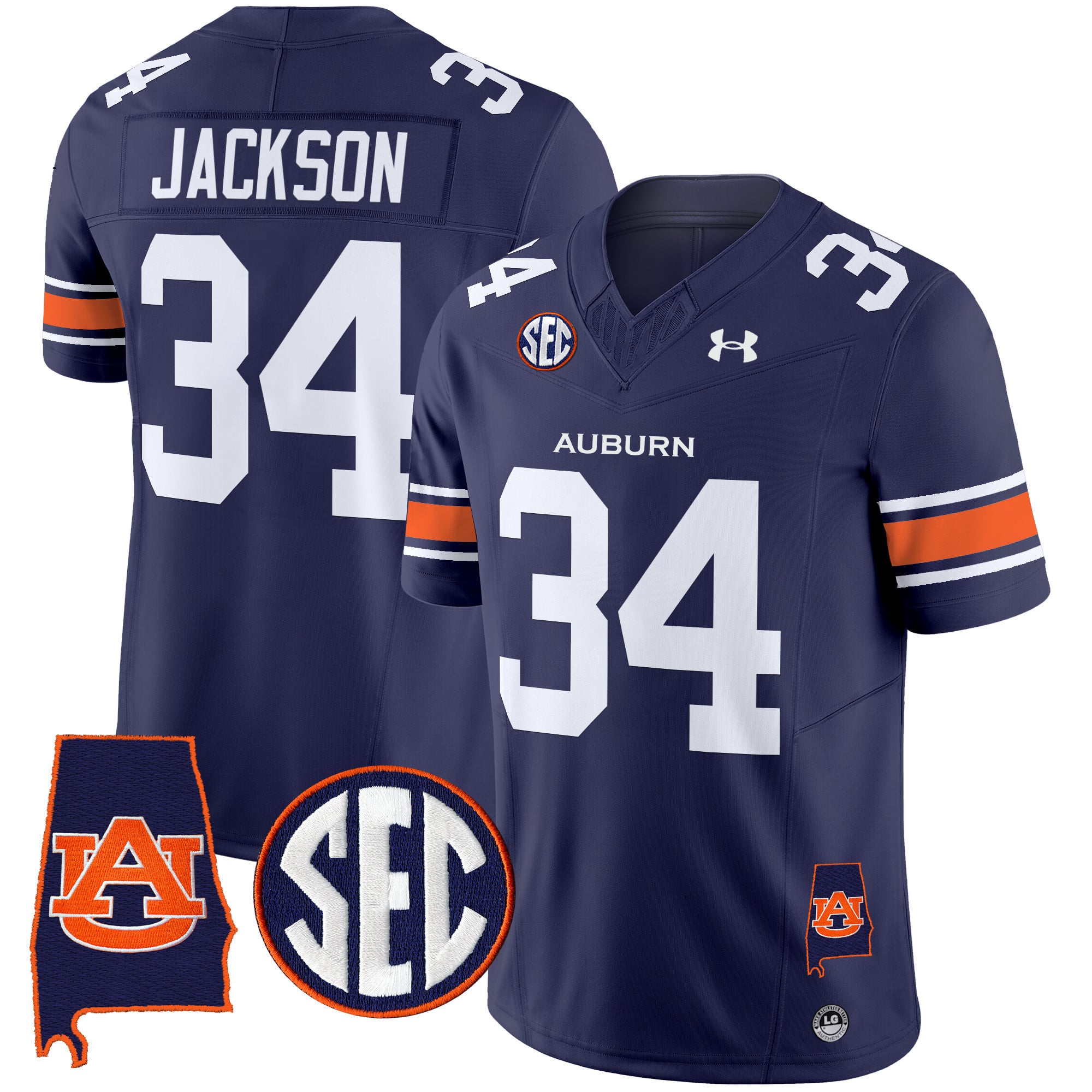 Men’s Auburn Tigers 2024 Alabama Patch Vapor Limited Jersey – All Stitched