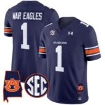 Men’s Auburn Tigers 2024 Alabama Patch Vapor Limited Jersey – All Stitched
