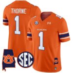 Men’s Auburn Tigers 2024 Alabama Patch Vapor Limited Jersey – All Stitched