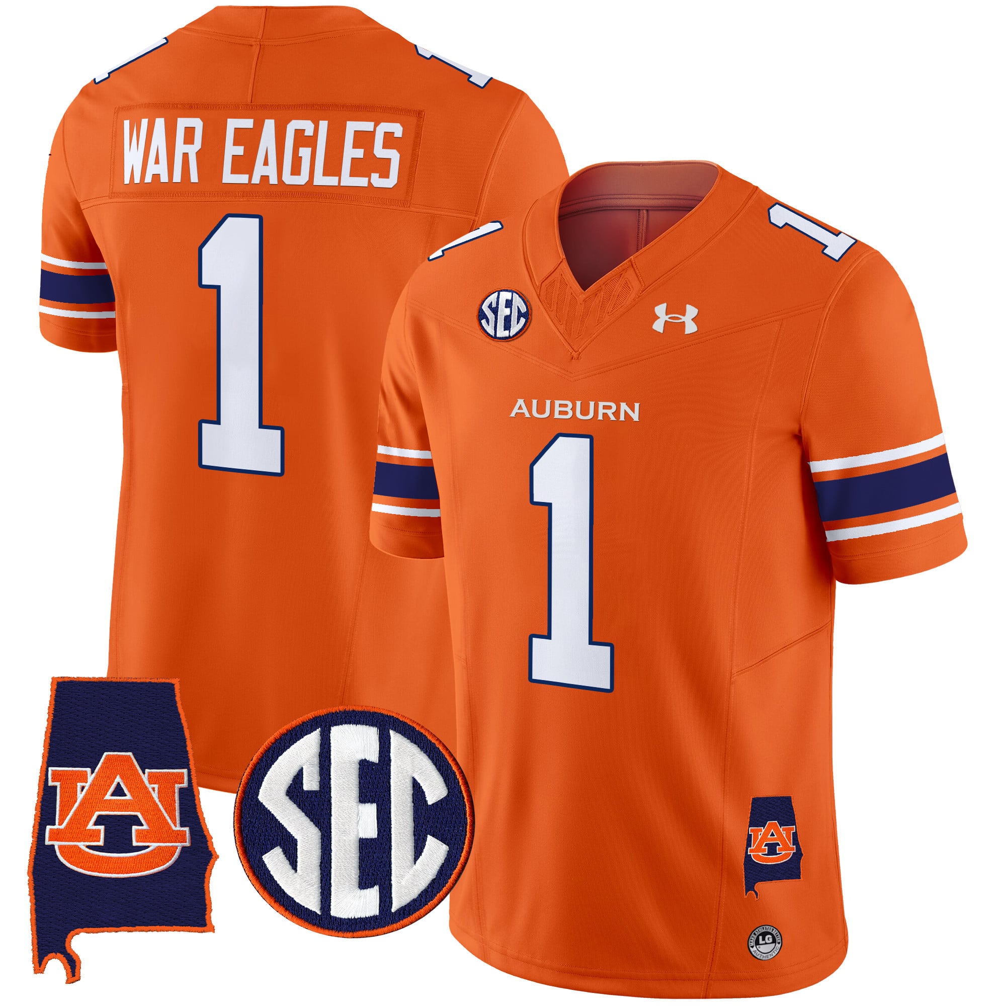 Men’s Auburn Tigers 2024 Alabama Patch Vapor Limited Jersey – All Stitched