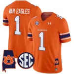 Men’s Auburn Tigers 2024 Alabama Patch Vapor Limited Jersey – All Stitched