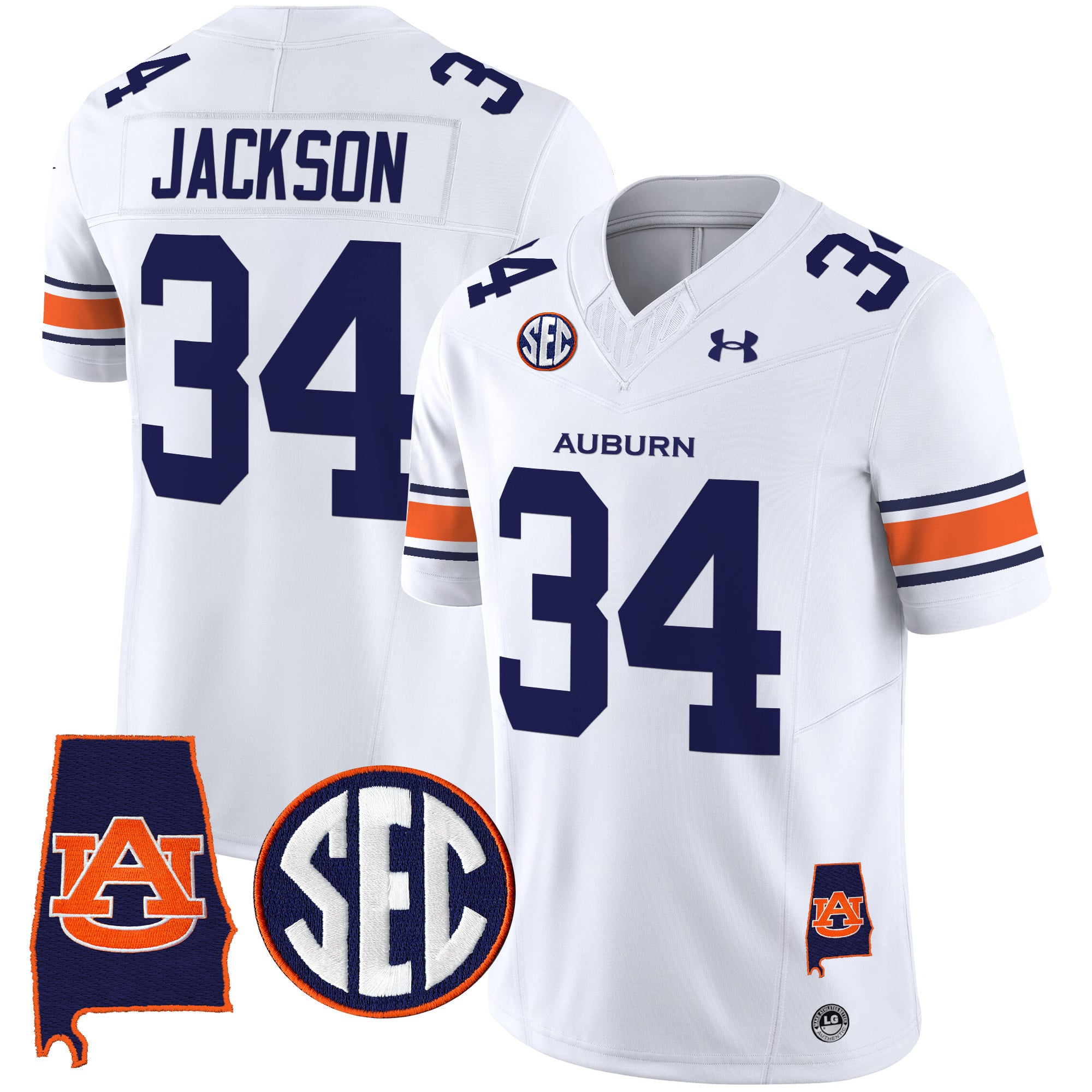Men’s Auburn Tigers 2024 Alabama Patch Vapor Limited Jersey – All Stitched