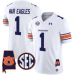 Men’s Auburn Tigers 2024 Alabama Patch Vapor Limited Jersey – All Stitched