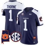 Men’s Auburn Tigers 2024 Alabama Patch Vapor Limited Jersey – All Stitched