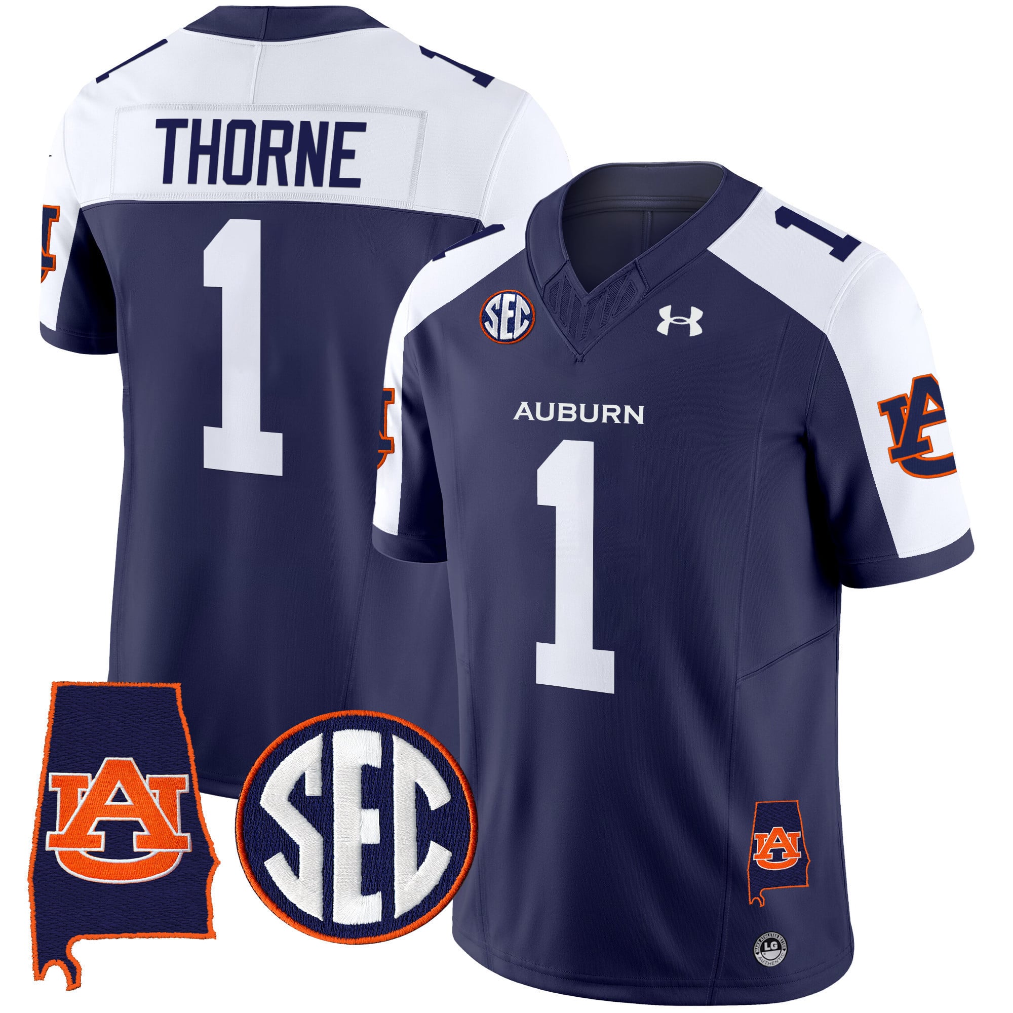 Men’s Auburn Tigers 2024 Alabama Patch Vapor Limited Jersey – All Stitched