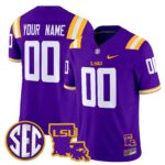 LSU Tigers 2024 Louisiana Patch Vapor Limited Custom Jersey – All Stitched