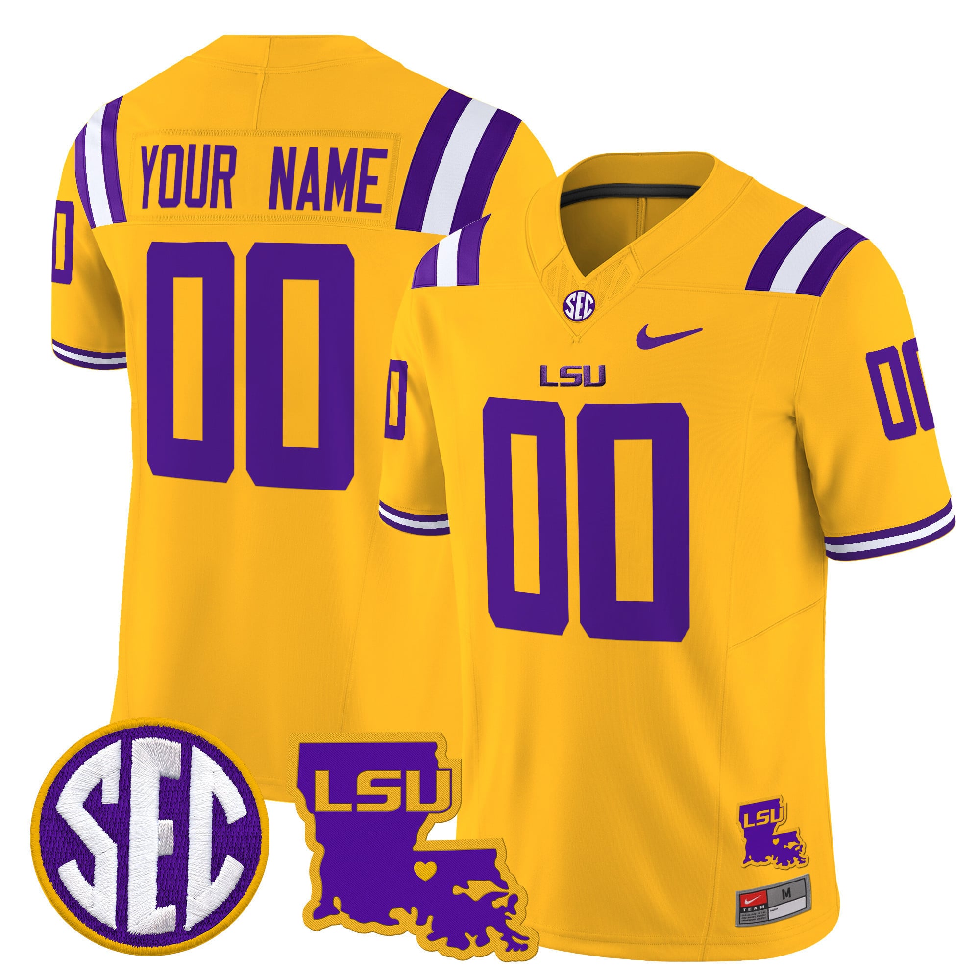 LSU Tigers 2024 Louisiana Patch Vapor Limited Custom Jersey – All Stitched