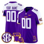 LSU Tigers 2024 Louisiana Patch Vapor Limited Custom Jersey – All Stitched