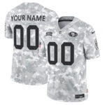 San Francisco 49ers 2024 Salute to Service Custom Jersey – Arctic Camo – All Stitched
