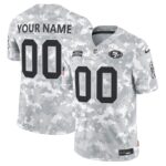 San Francisco 49ers 2024 Salute to Service Custom Jersey – Arctic Camo – All Stitched