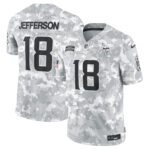 Justin Jefferson Vikings 2024 Salute to Service Vapor Limited Jersey – Arctic Camo – All Stitched