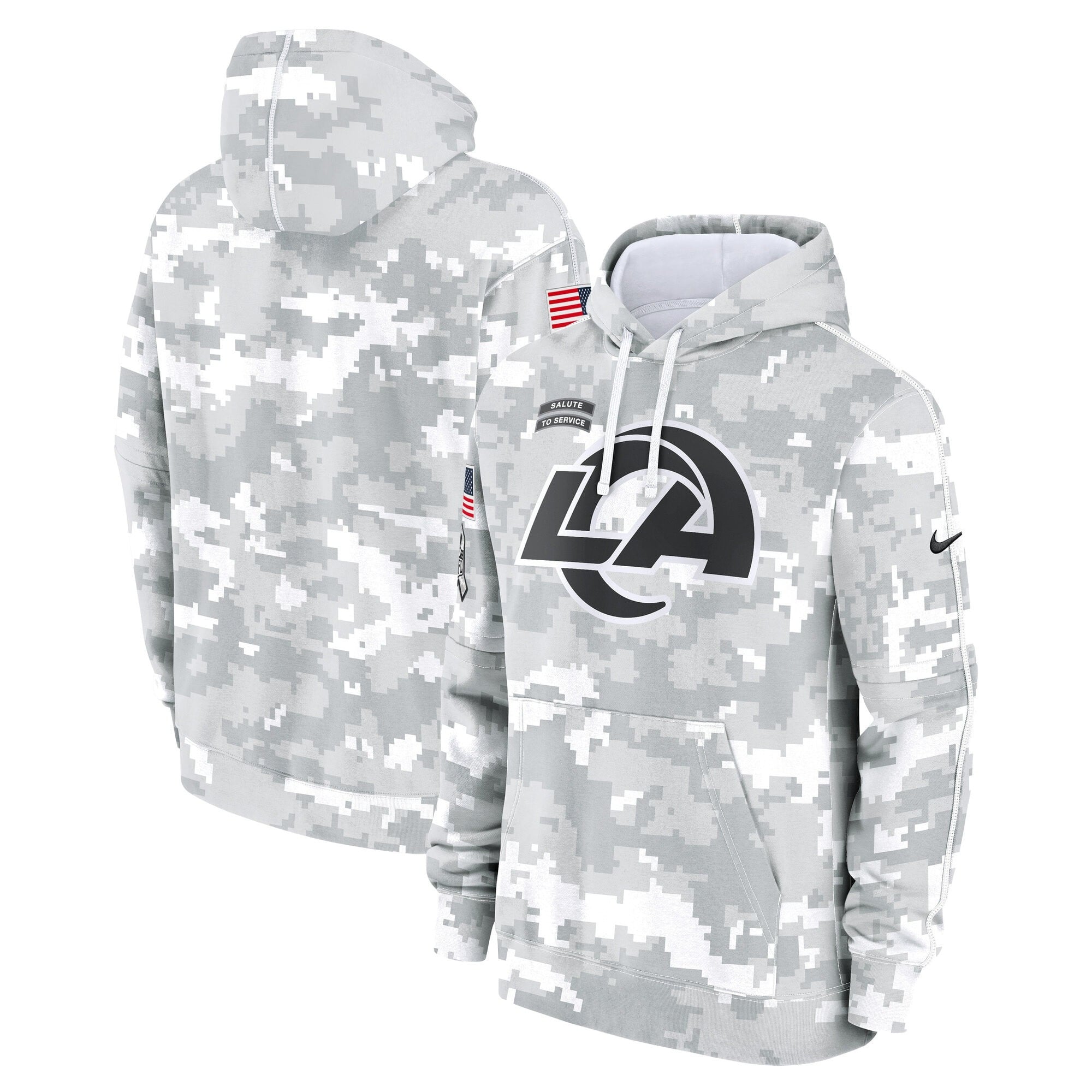Los Angeles Rams 2024 Salute to Service Pullover Hoodie – Arctic Camo