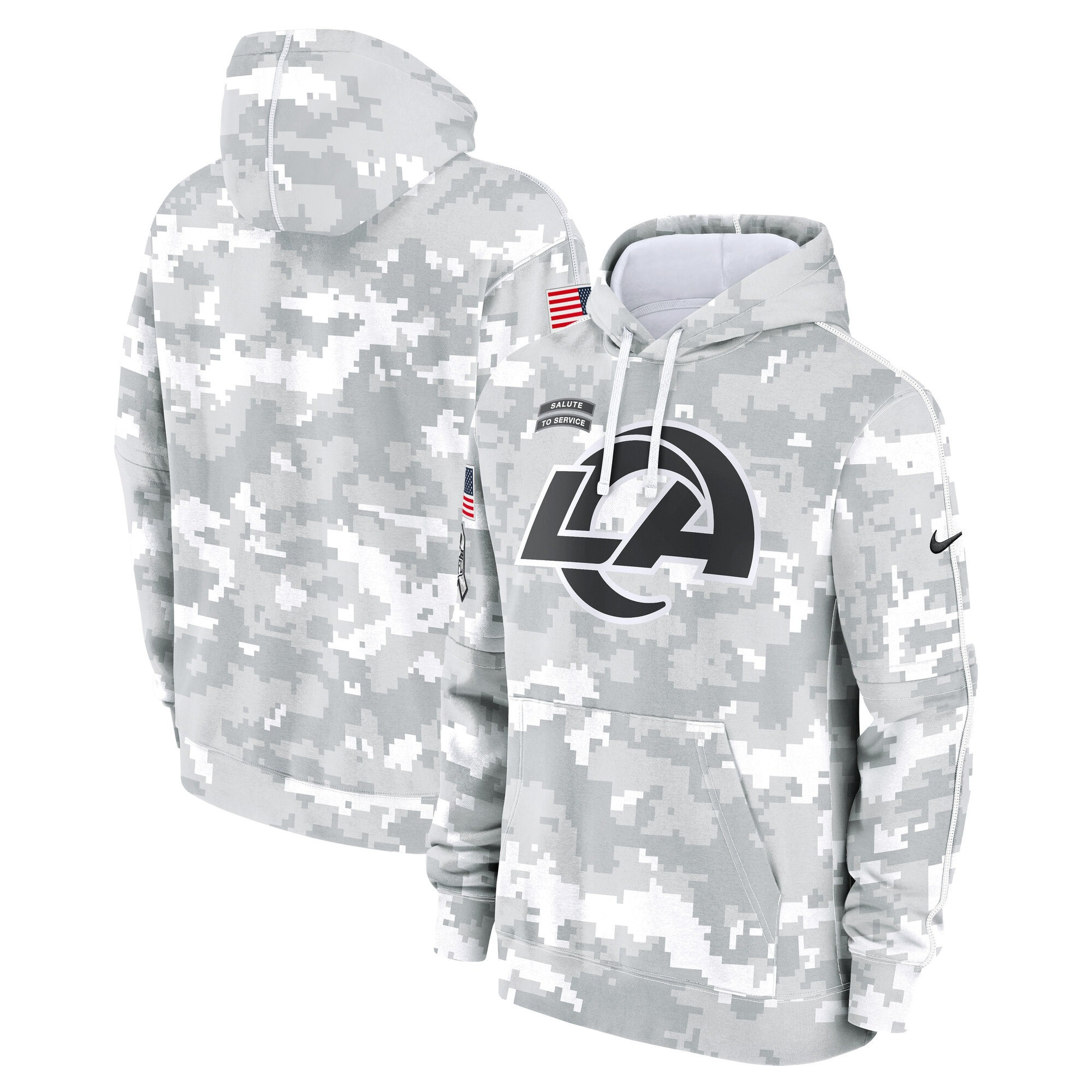 Los Angeles Rams 2024 Salute to Service Pullover Hoodie – Arctic Camo