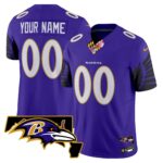 Ravens Maryland Patch Vapor Limited Custom Jersey V2 – All Stitched