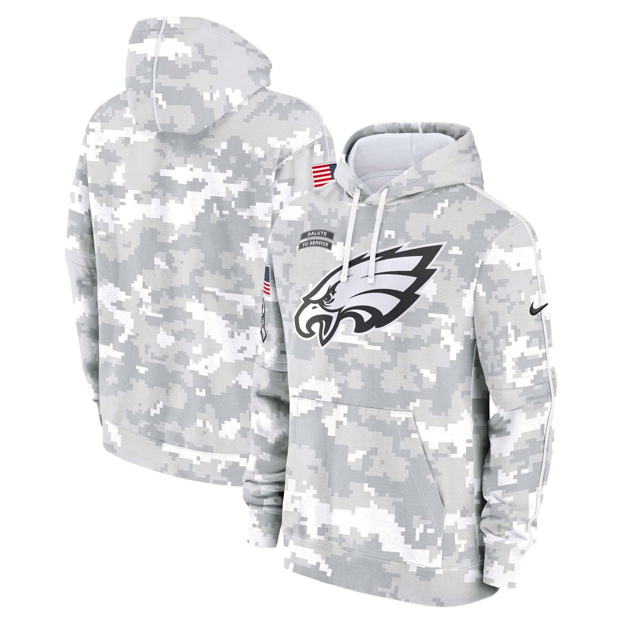 Eagles 2024 Salute to Service Pullover Hoodie – Arctic Camo