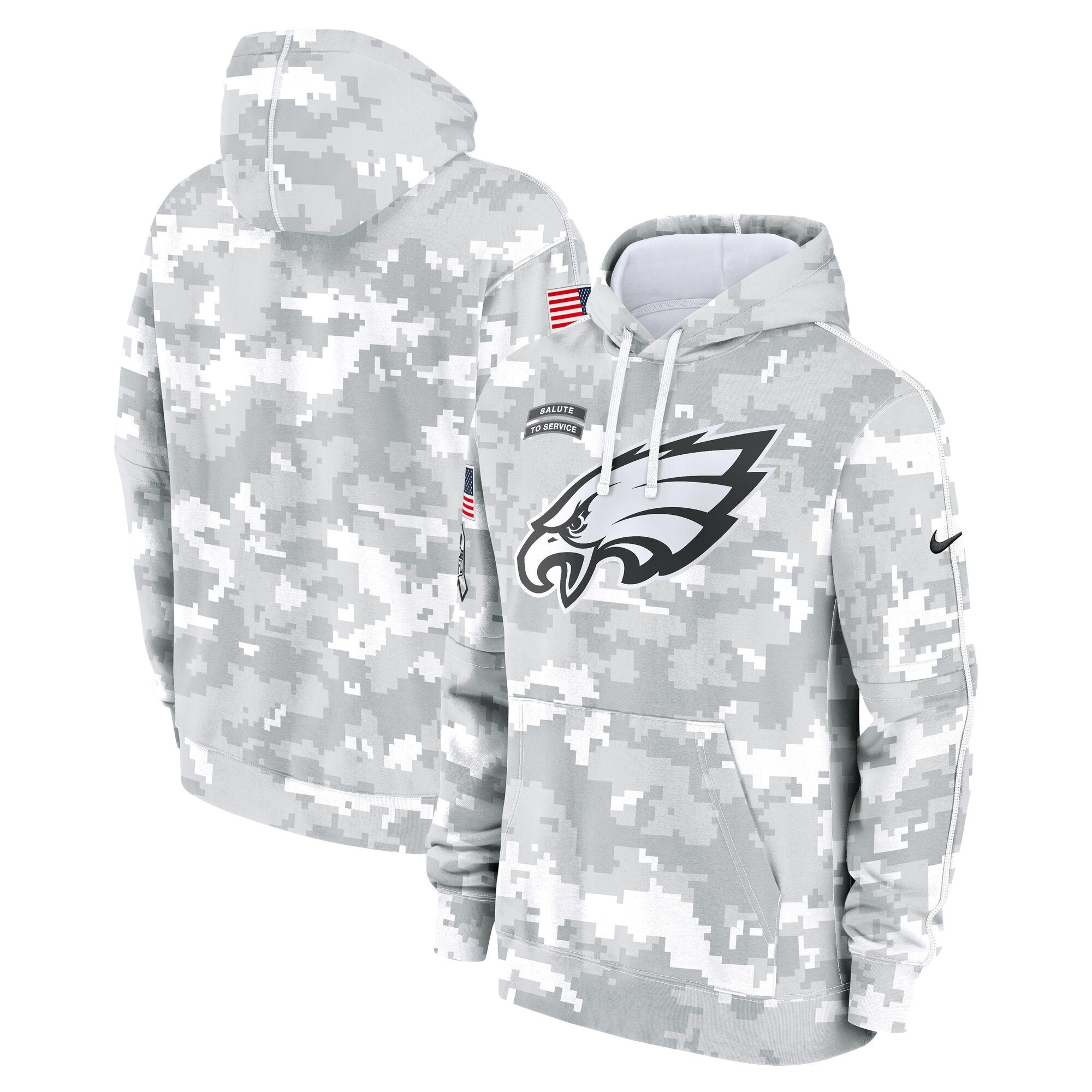 Eagles 2024 Salute to Service Pullover Hoodie – Arctic Camo
