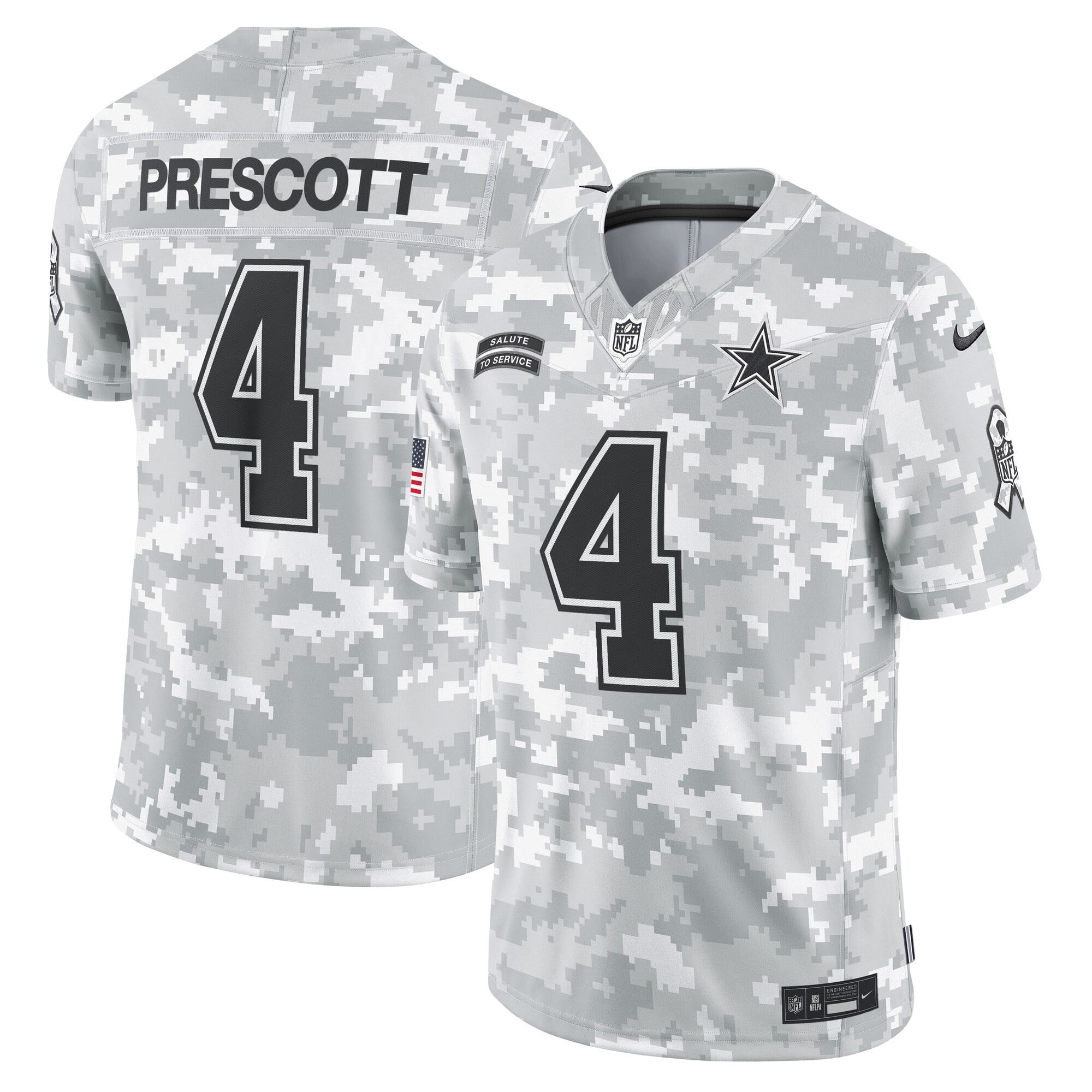 Dallas Cowboys 2024 Salute to Service Vapor Limited Jersey – Arctic Camo