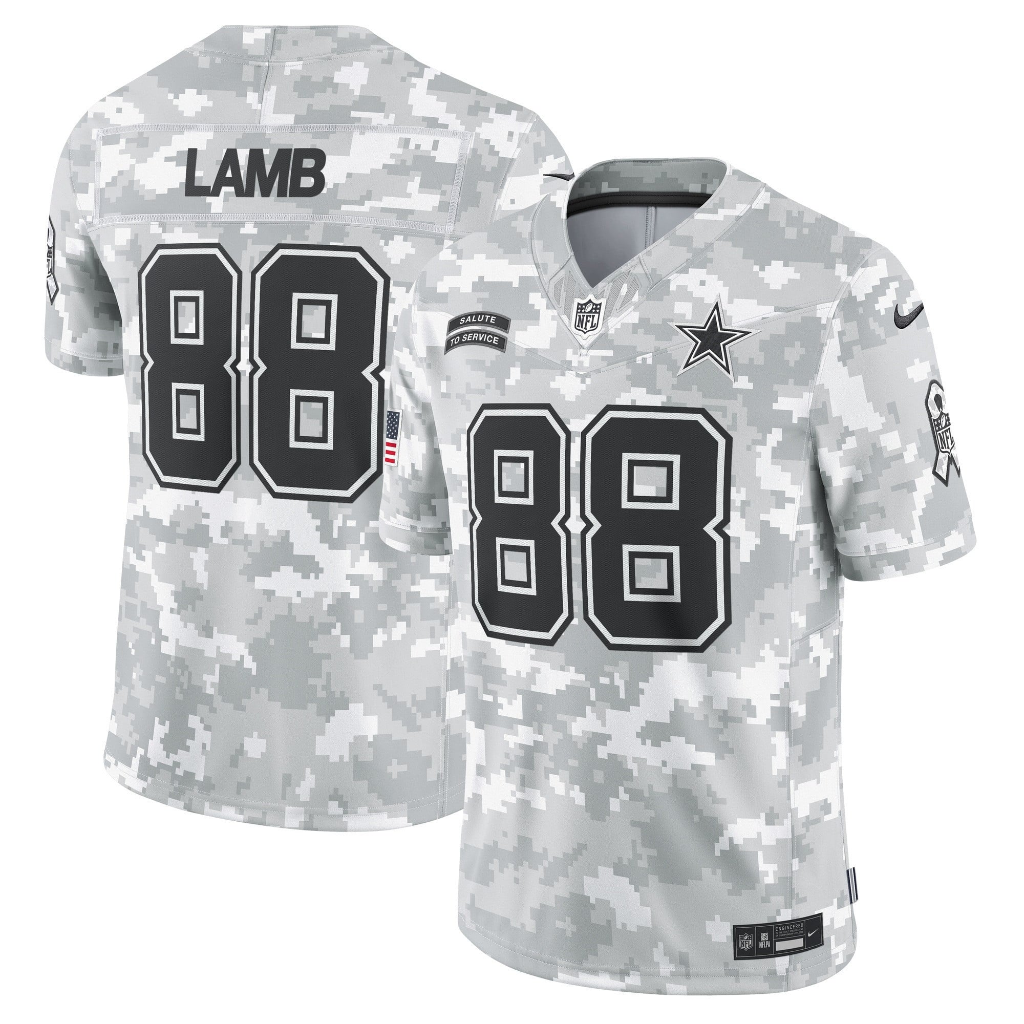 Dallas Cowboys 2024 Salute to Service Vapor Limited Jersey – Arctic Camo