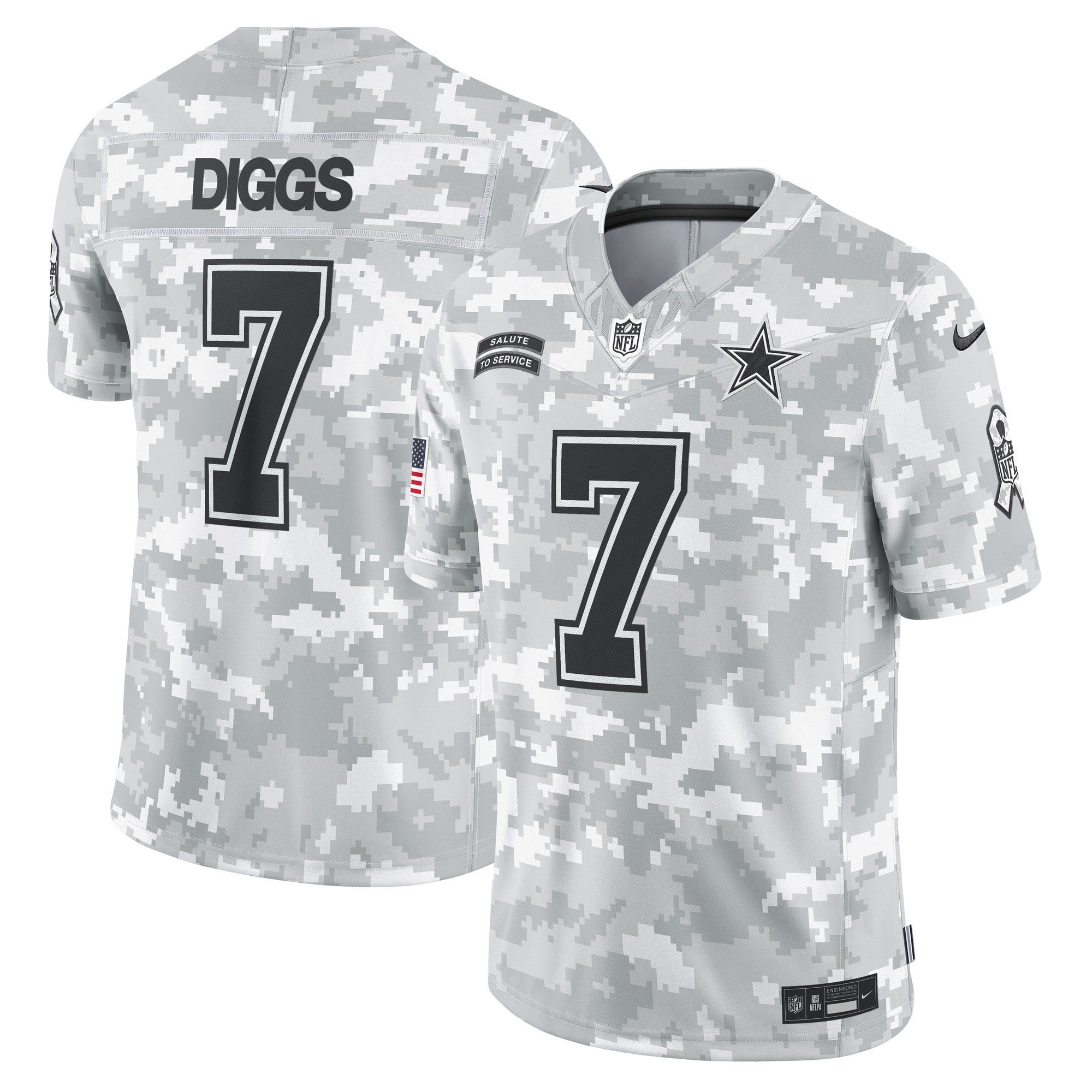 Dallas Cowboys 2024 Salute to Service Vapor Limited Jersey – Arctic Camo