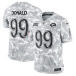 Aaron Donald Los Angeles Rams 2024 Salute to Service Vapor Limited Jersey – Arctic Camo – All Stitched