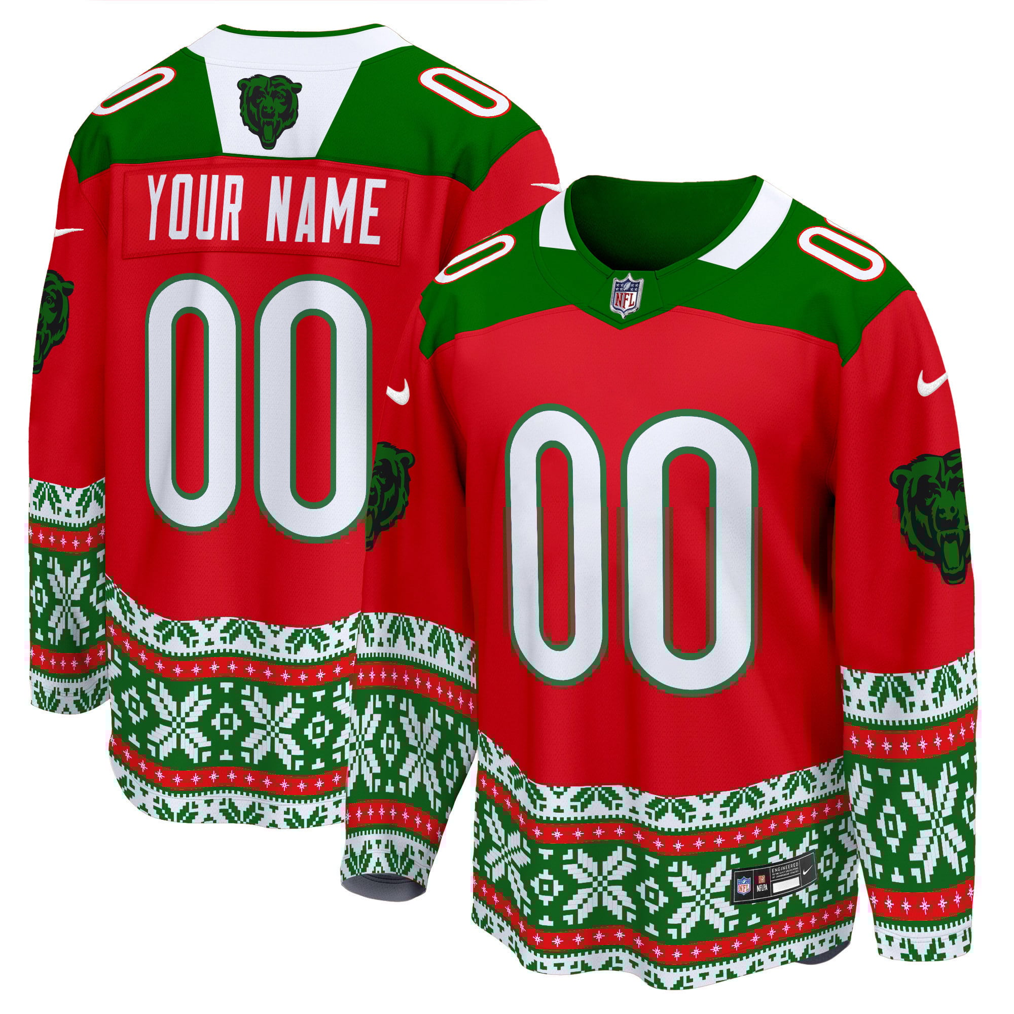 Bears 2024 Christmas Premier Breakaway Custom Jersey – All Printed
